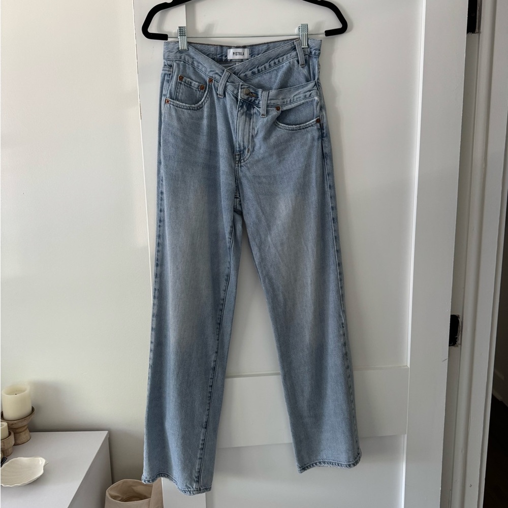 Pistola Light Blue Straight Leg Jeans